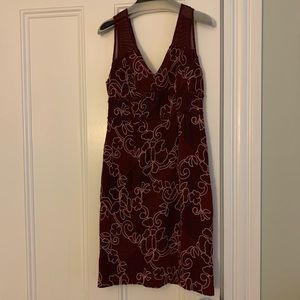 Anthropologie embroidered cocktail dress